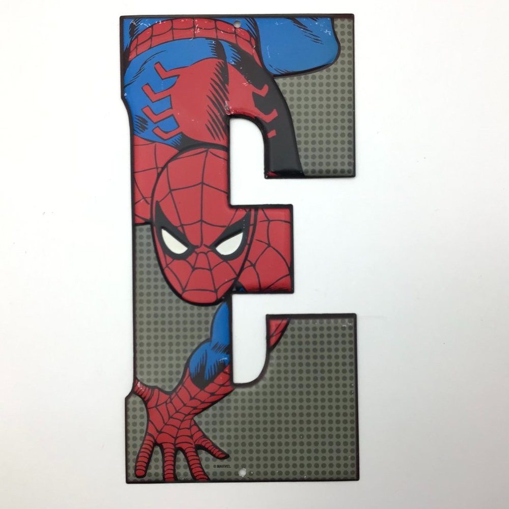 Open Road Marvel Commics, tin Letter E, Spiderman, 10"